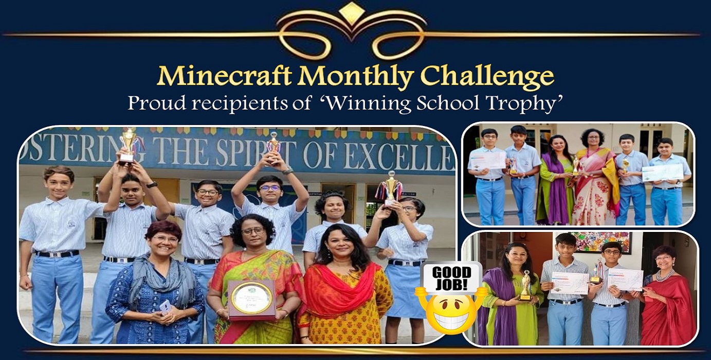 ‘WINNING SCHOOL TROPHY’ in ‘Multiple Minecraft Monthly Challenges
